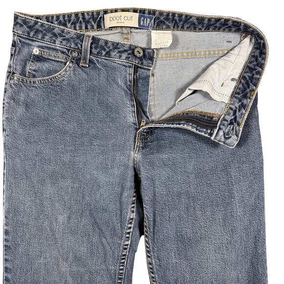 Vintage Gap Women’s Y2K Bootcut Stretch Mid-Rise Jeans – Medium Wash - 10 Long - Picture 4 of 10